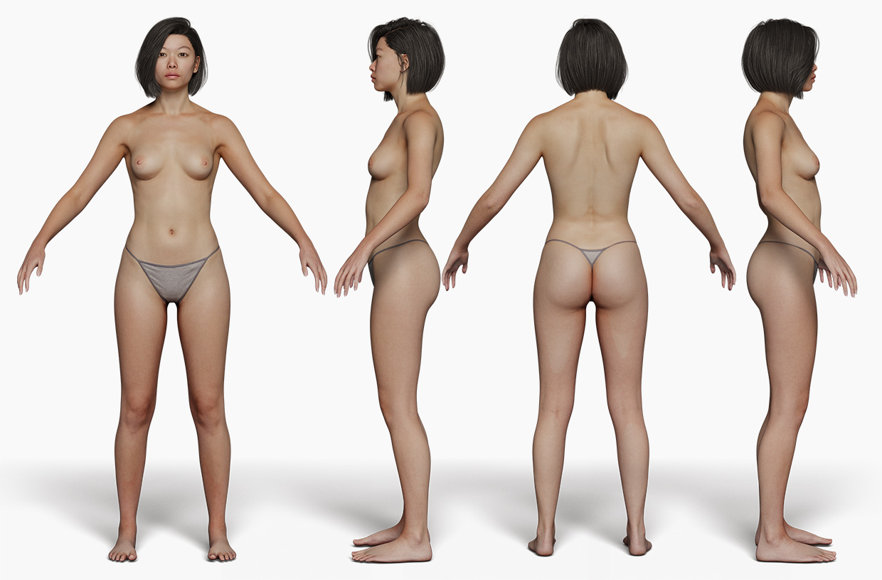 Download Asian female body scan